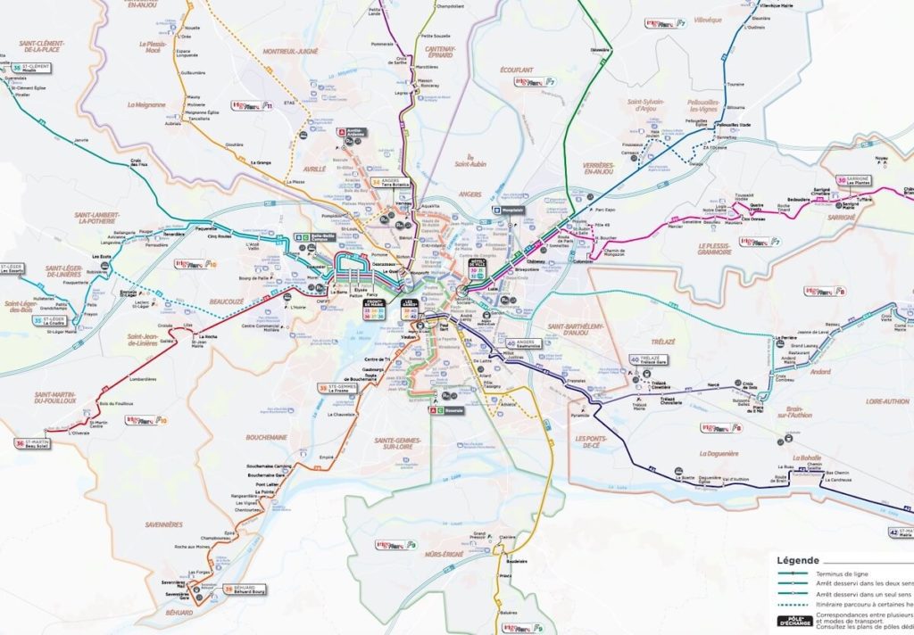 Irigo - Angers - Réseau suburbain - Juillet 2023