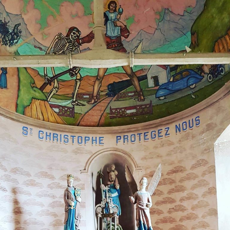 Détail interieur chapelle saint christophe la boissière