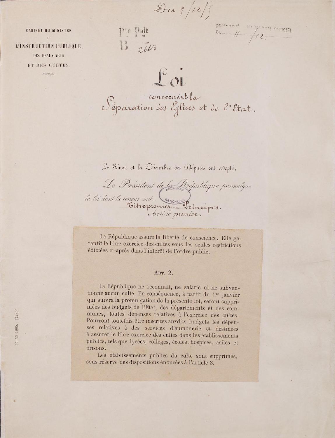 Loi de séparation des églises et de l’État
