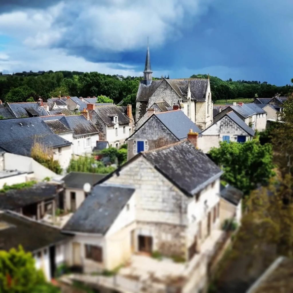 Vue sur Béhuard depuis la Maison Diocésaine